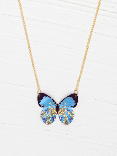Holly Yashi Blooming Butterfly Necklace - Blue Radiance