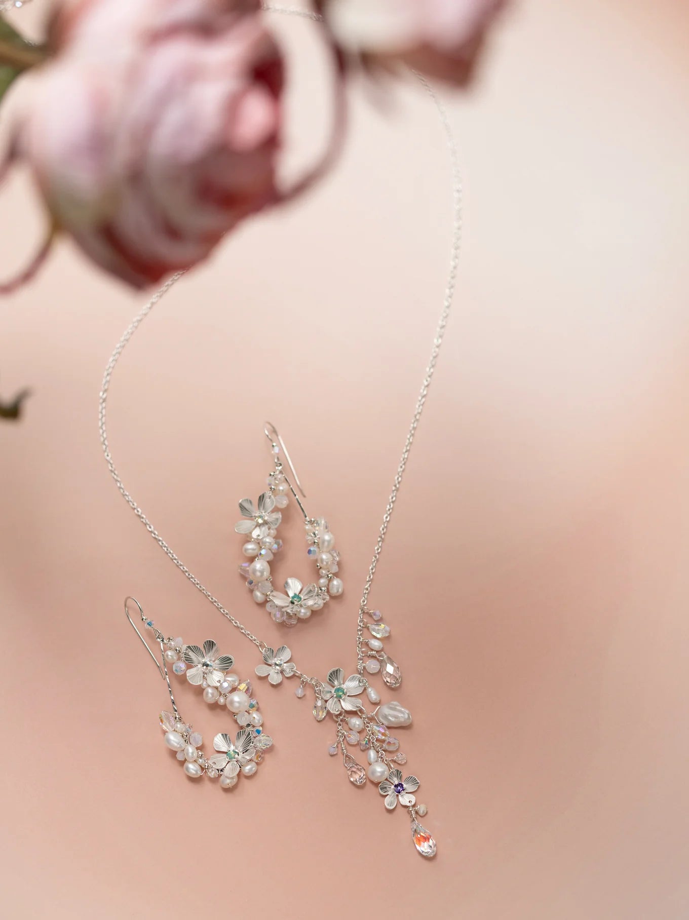 Holly Yashi Rafaela Necklace - Silver and White    