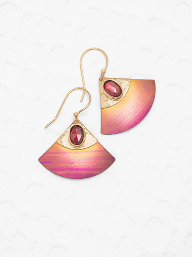 Holly Yashi Monte Carlo Earrings - Peach and Gold    