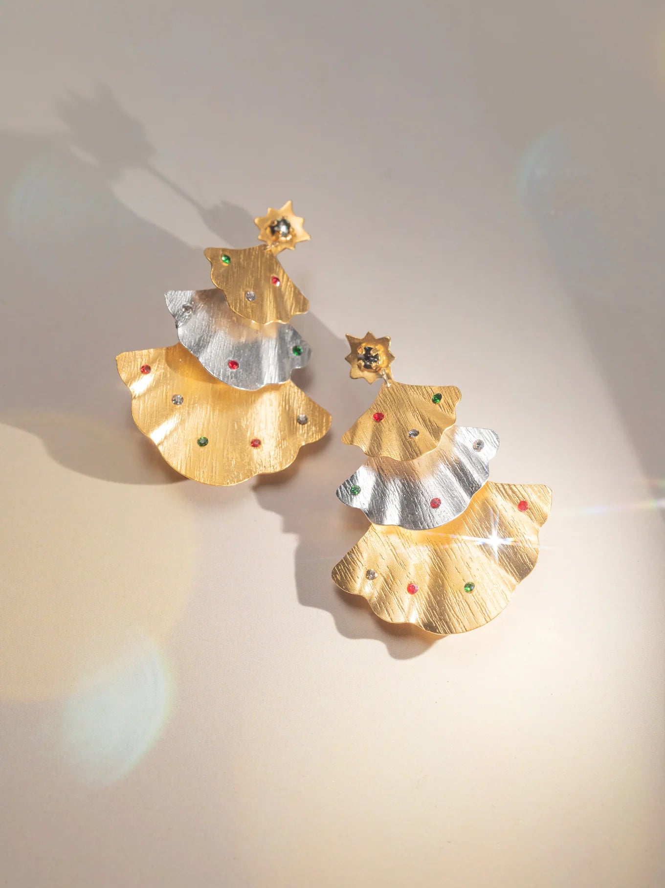 Holly Yashi Dancing Tree Earrings - Gold and Silver