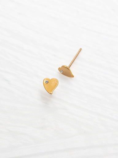 Holly Yashi Amore Heart Post Earrings - Gold    