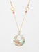Holly Yashi Claire Pendant Necklace - Sage / Coral