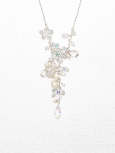 Holly Yashi Rafaela Necklace - Silver and White    
