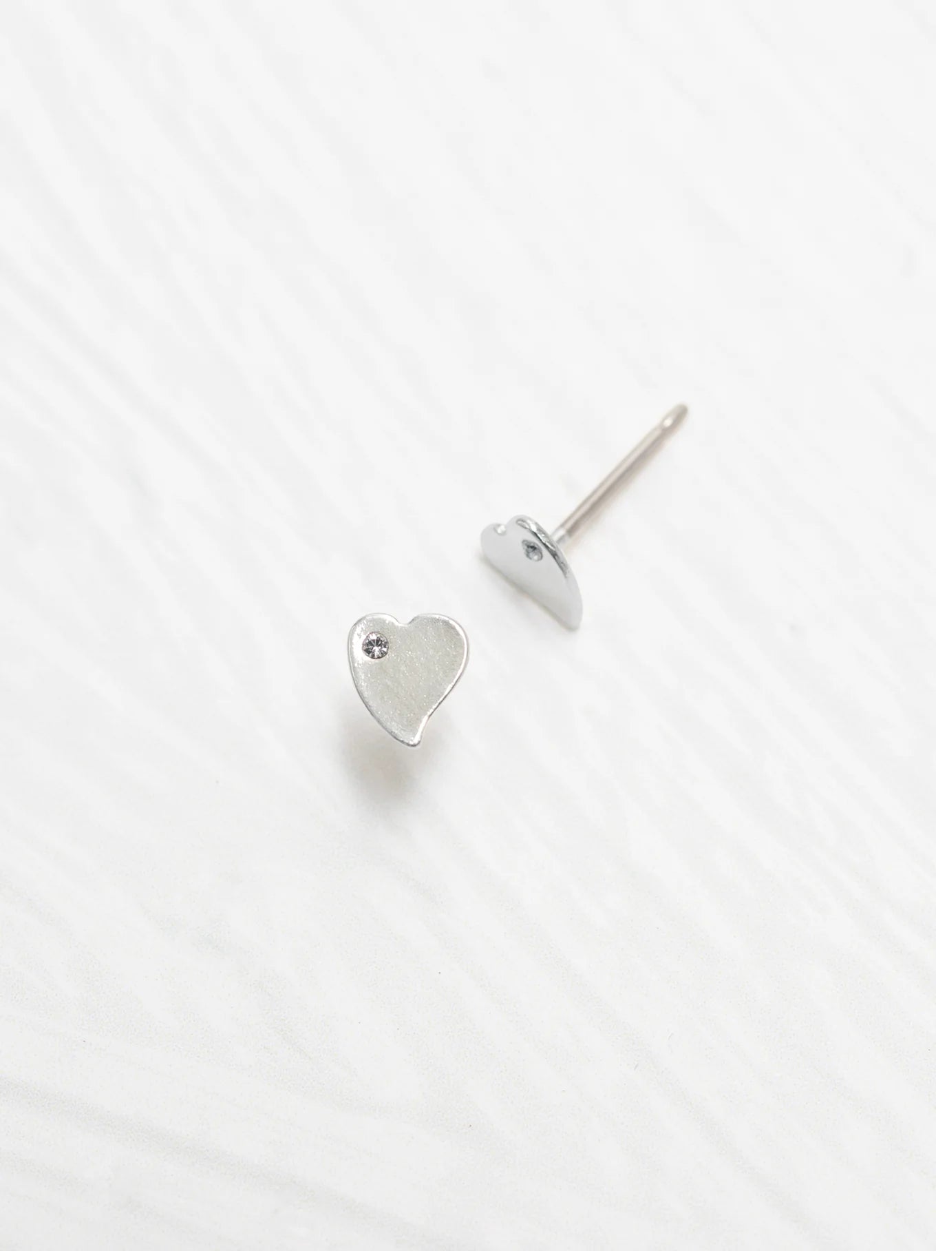 Holly Yashi Amore Heart Post Earrings - Silver    