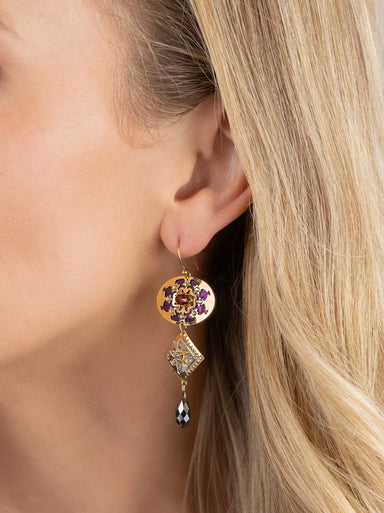 Holly Yashi Eugenie Earrings - Royal Purple    