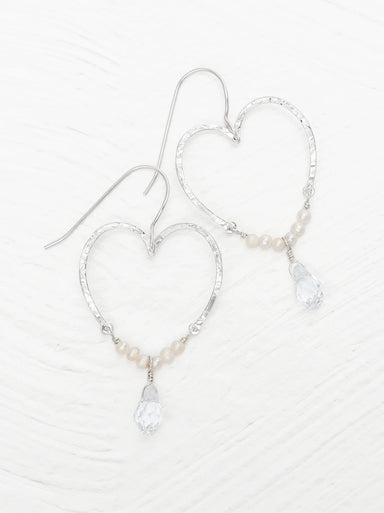 Holly Yashi Lucia Earrings - Silver/White    