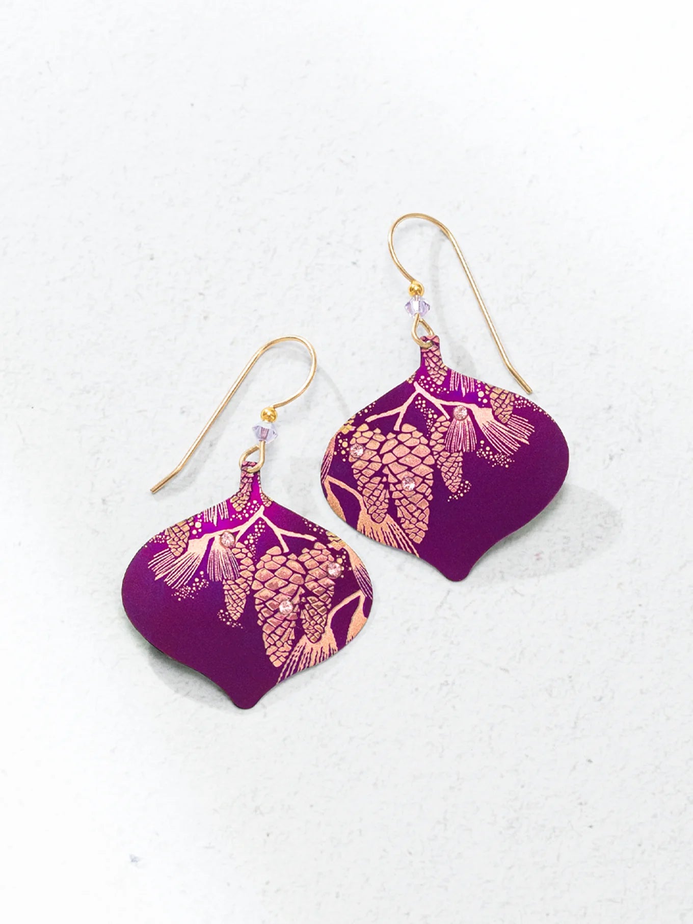 Holly Yashi Clara Ornament Earrings - Royal Plum    