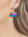 Holly Yashi Monte Carlo Earrings - Teal and Gold    