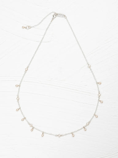 Holly Yashi Cora Pearl Necklace - Silver / White    
