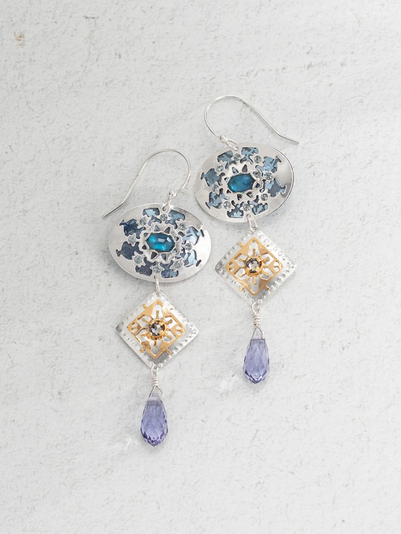 Holly Yashi Eugenie Earrings - Ice Blue    