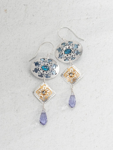 Holly Yashi Eugenie Earrings - Ice Blue    