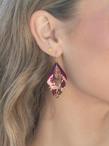 Holly Yashi Isla Earrings - Vintage Burgundy    