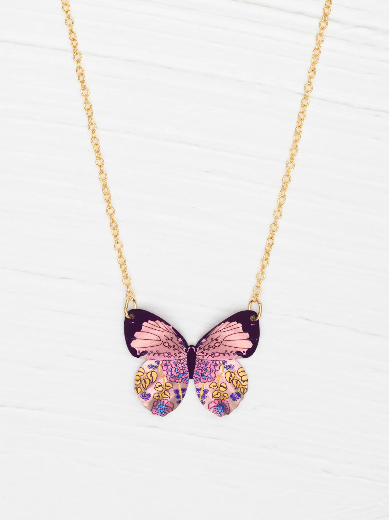 Holly Yashi Blooming Butterfly Necklace - Blooming Pink