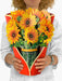 Sunflowers Pop Up Flower Bouquet Greeting Card    