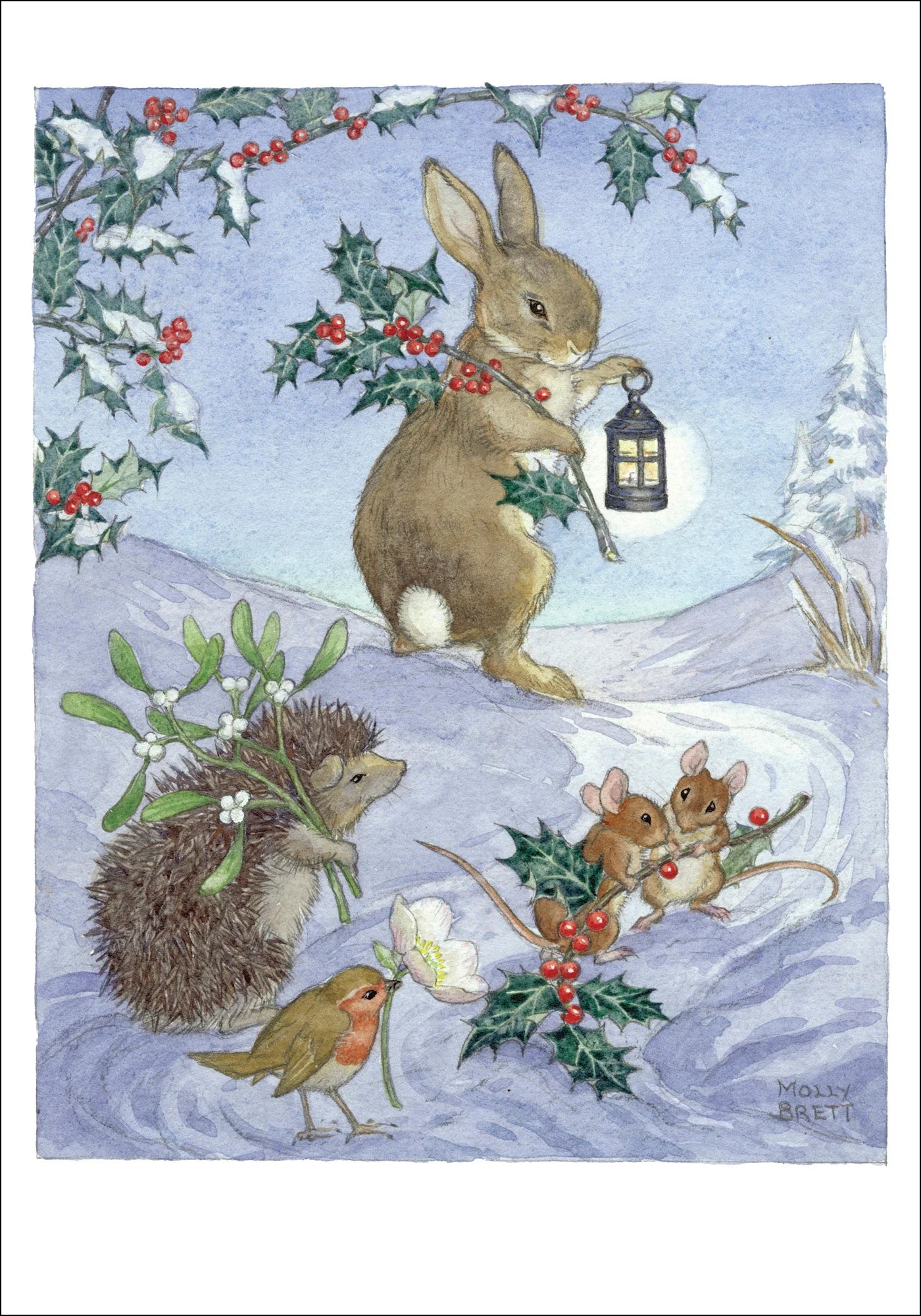 Molly Brett Christmas Animals Small Boxed Holiday Cards