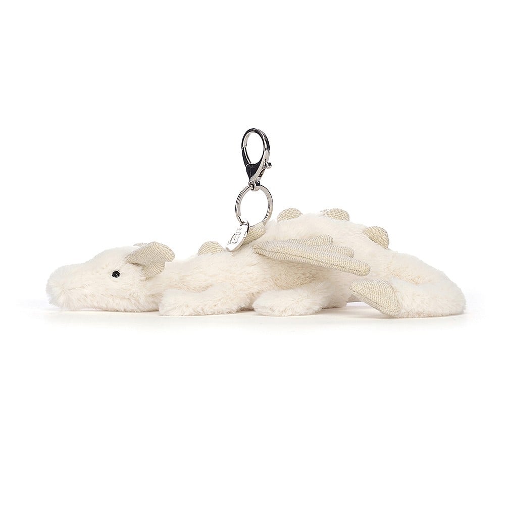 Jellycat Snow Dragon Bag Charm    