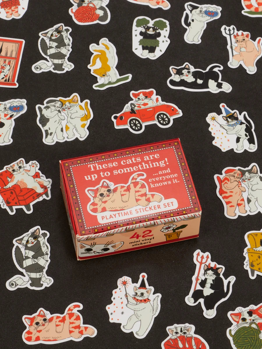 BLUQ These Cats Are Up To Something! Playtime Sticker Set