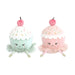 Mon Ami Dancing Cupcake Duo - 2 pc set Pink & Green