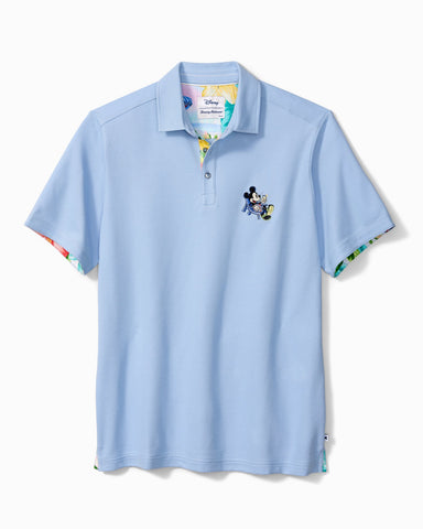 Tommy Bahama Disney Poolside Party Five o'Clock Polo Light Sky M  023791000455