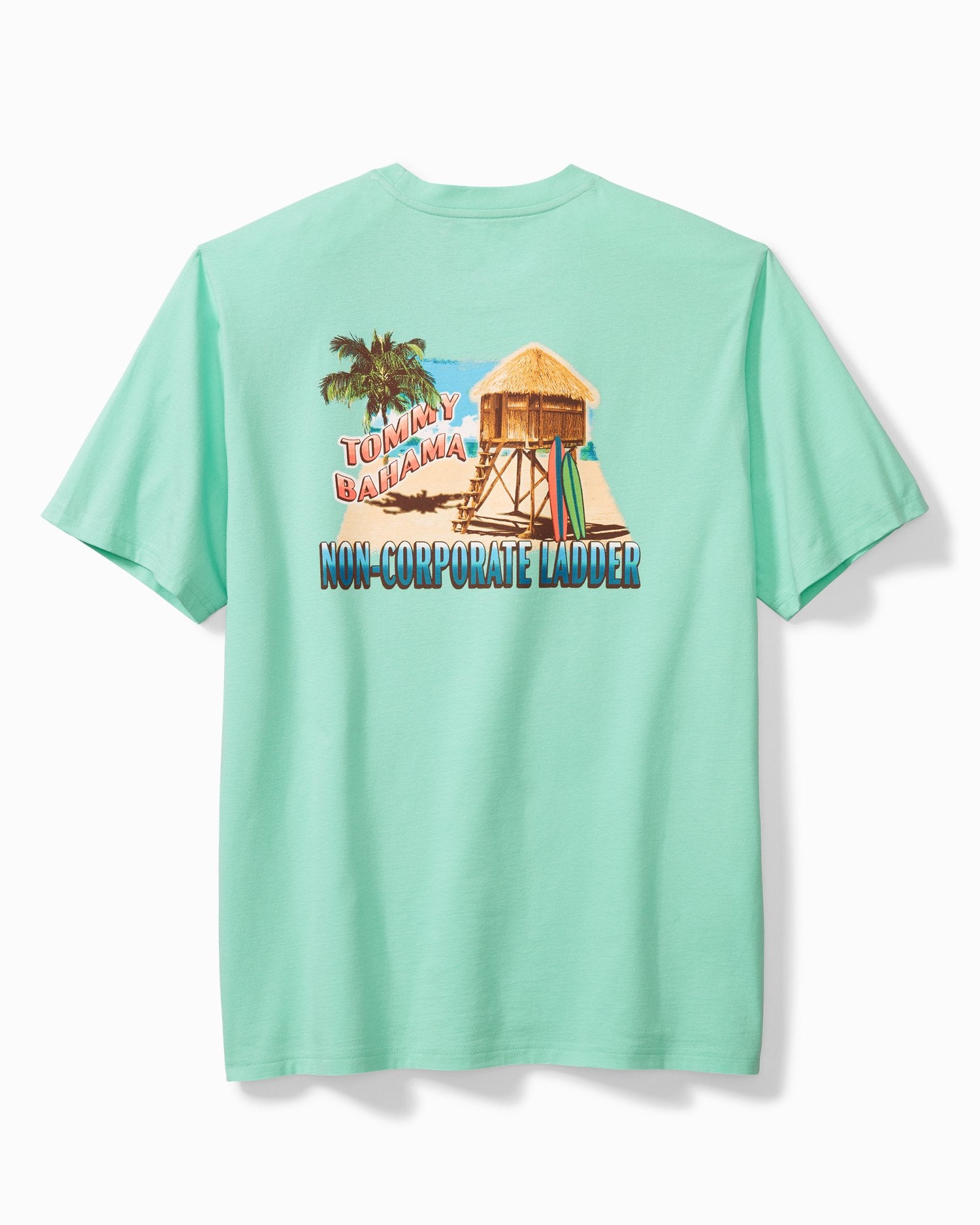 Tommy Bahama Non-Corporate Ladder T-Shirt Gentle Breeze M  023791007270