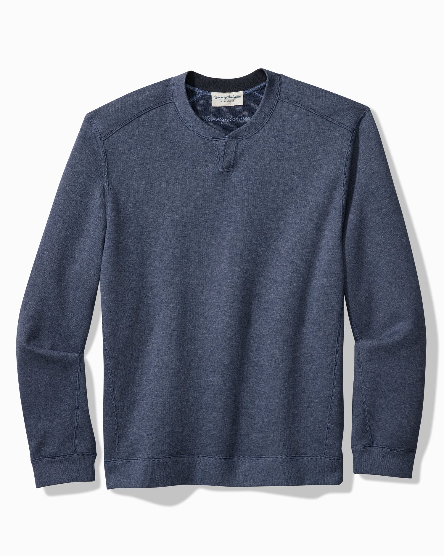 Tommy Bahama Flip Coast Abaco Reversible Sweatshirt Blue Note Heather S  023791245429