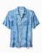 Tommy Bahama Vine Lines Silk Camp Shirt Linen Sky M  023791595357