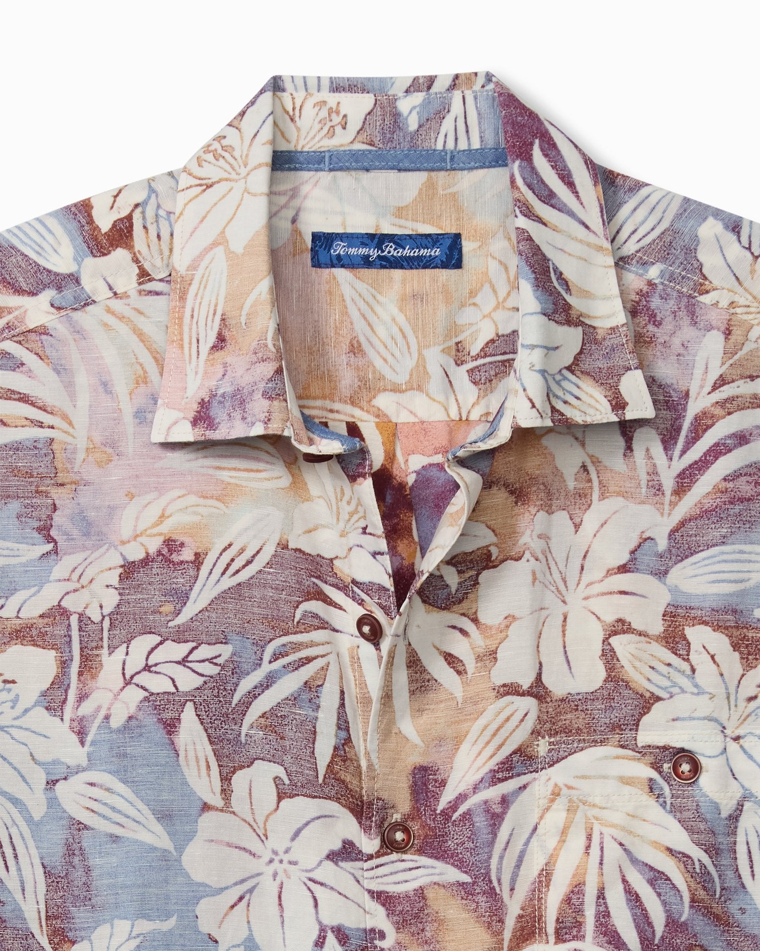 Tommy Bahama Sand Linen Sunset Ombre Short Sleeve Camp Shirt