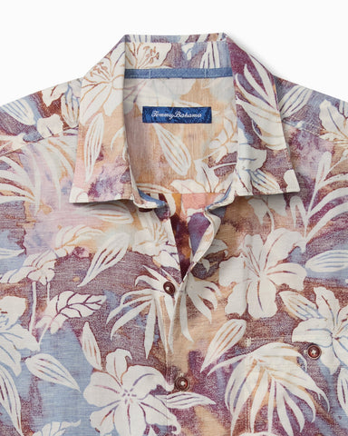 Tommy Bahama Sand Linen Sunset Ombre Short Sleeve Camp Shirt