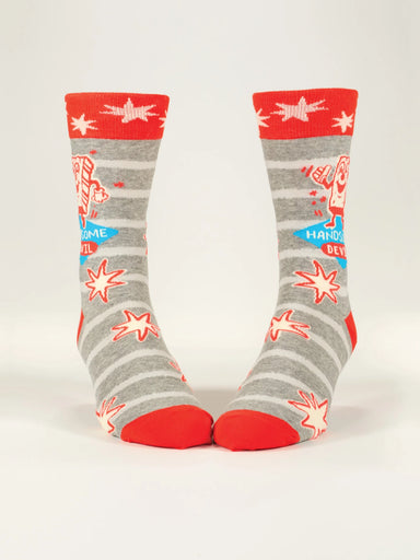 BLUQ Handsome Devil Men's Crew Socks