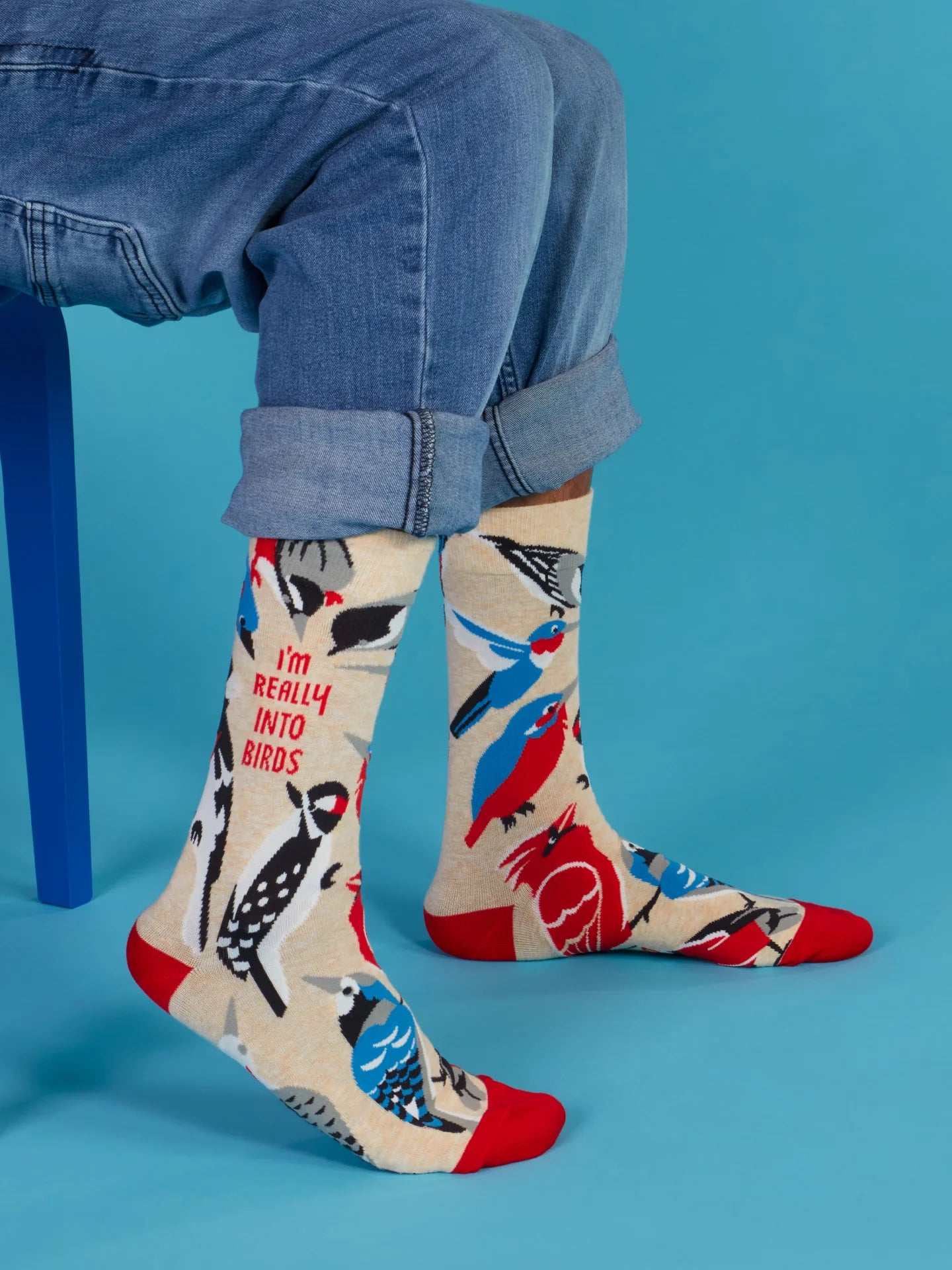 BLUQ I'm Really Into Birds Men's Crew Socks