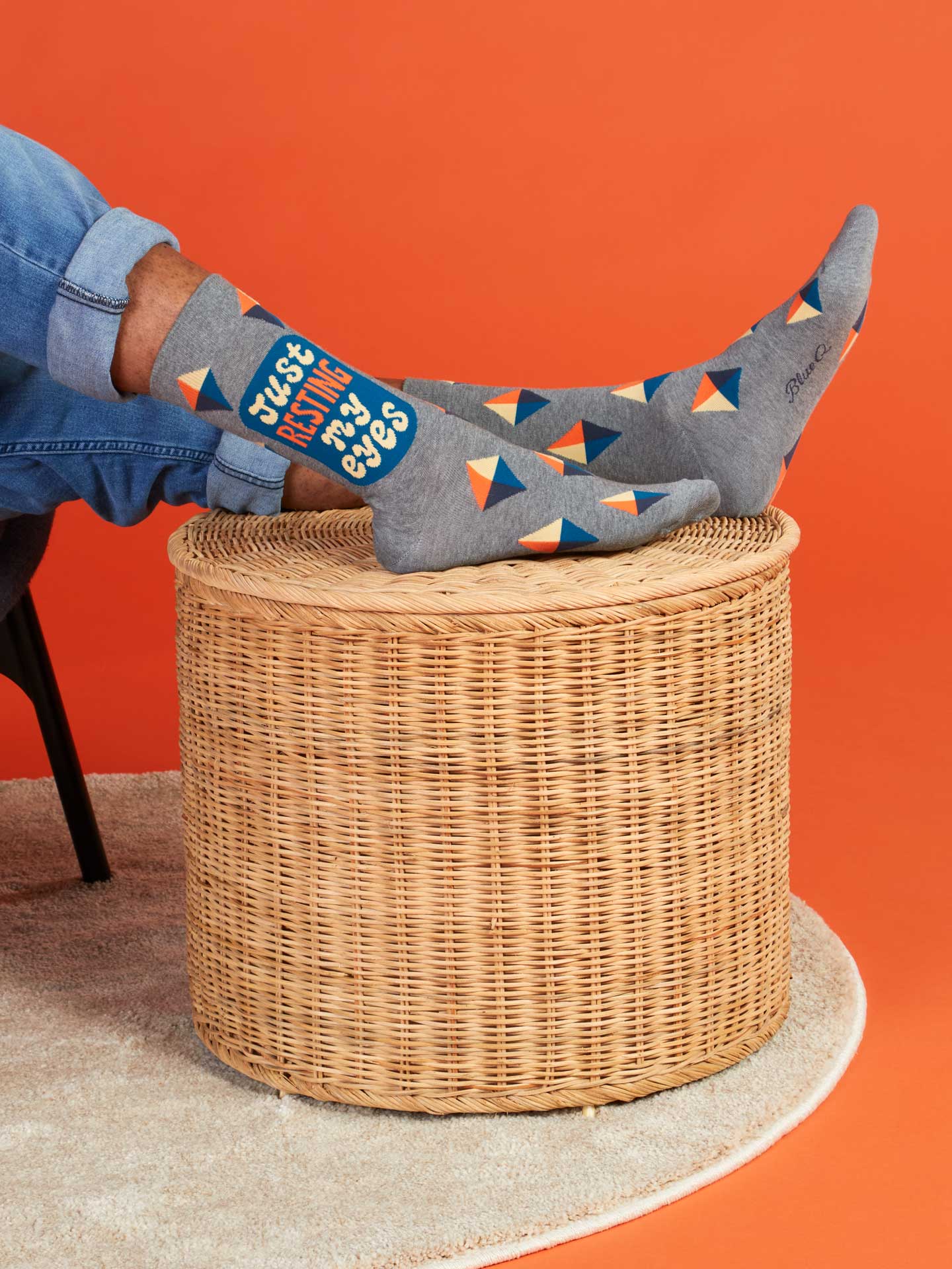 BLUQ Just Resting My Eyes Men's Crew Socks