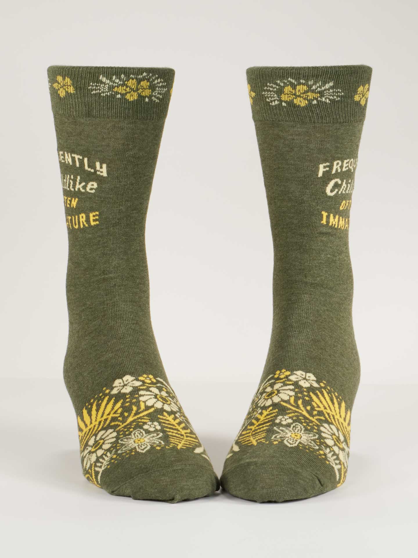 BLUQ Frequently Childlike Often Immature Men's Crew Socks