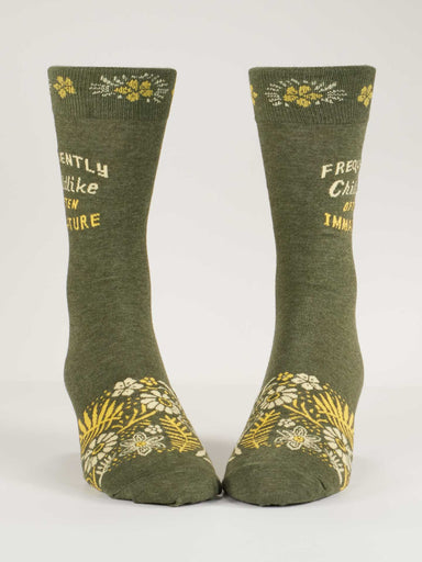 BLUQ Frequently Childlike Often Immature Men's Crew Socks