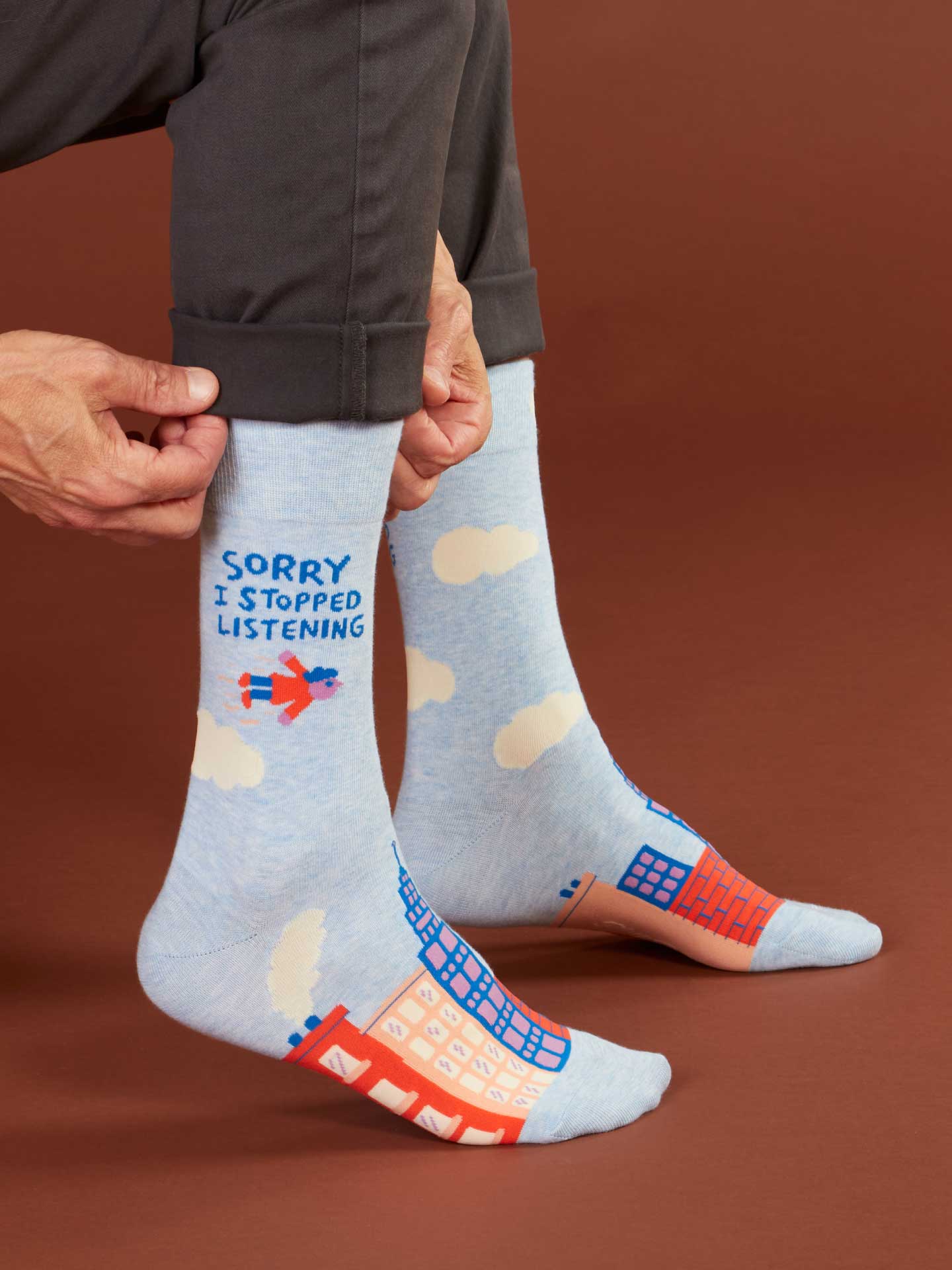 Blue Q Sorry I Stopped Listening Men's Socks