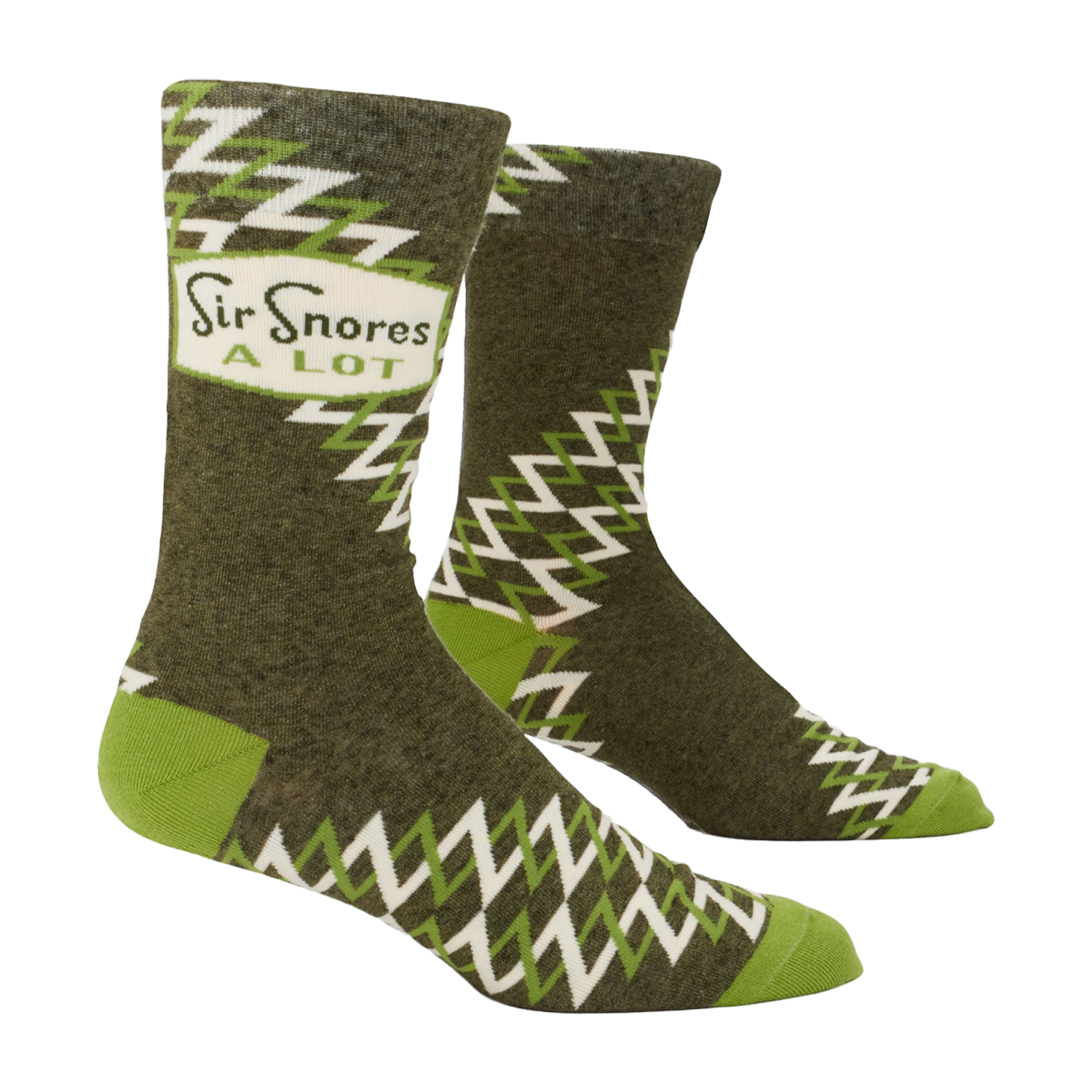 BLUEQ Mens Crew Socks - Sir Snores A Lot