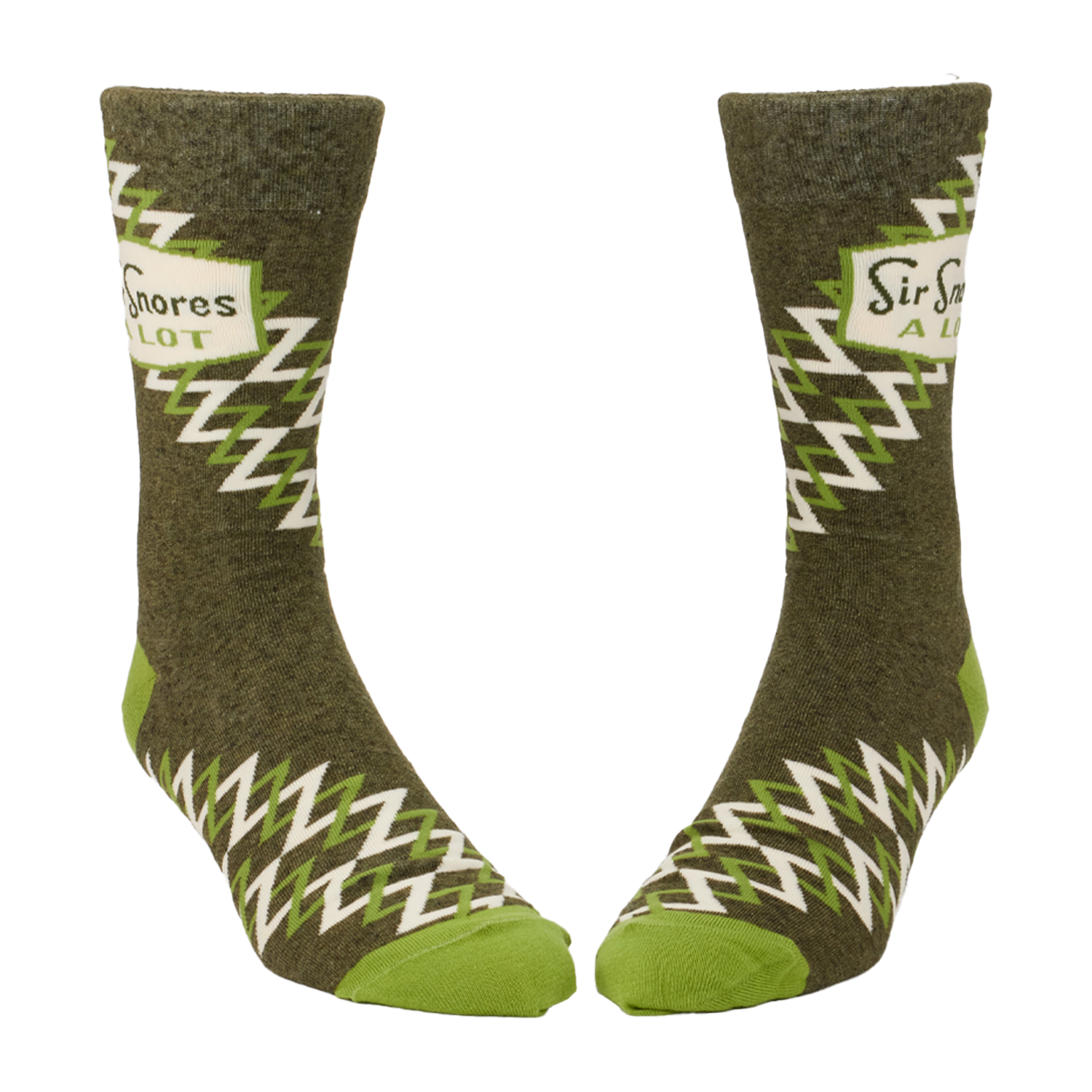 BLUEQ Mens Crew Socks - Sir Snores A Lot
