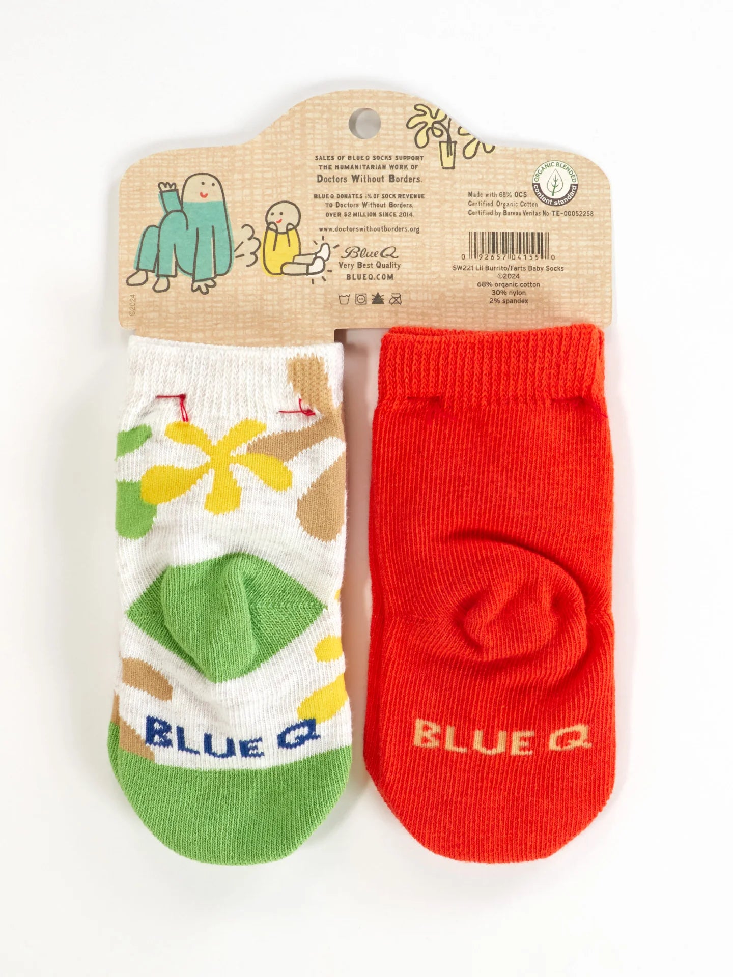 BLUQ I'm Your Little Burrito/ Don't Blame Your Farts On Me Baby Socks