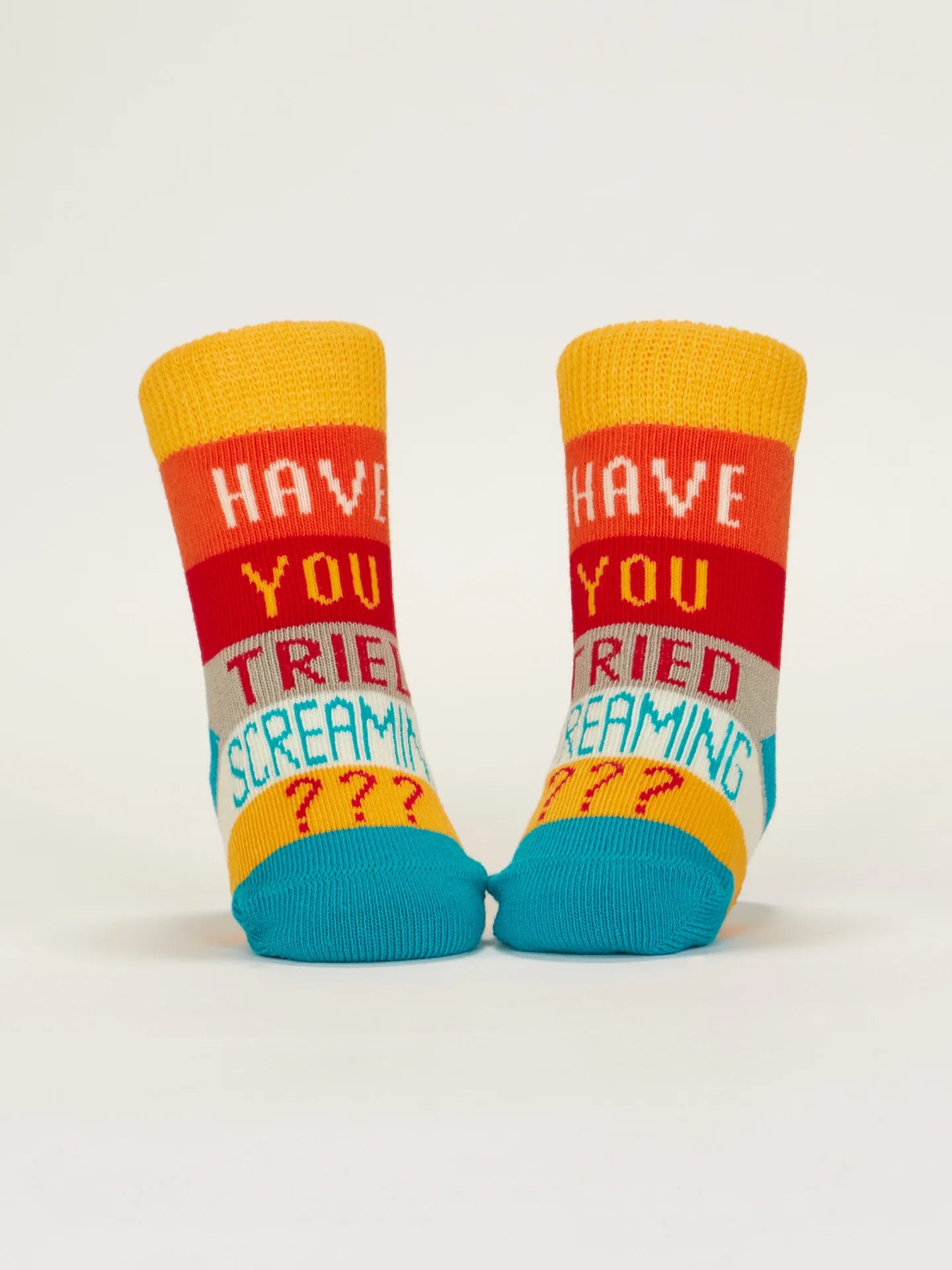 BLUQ Hello I'm New Here/ Have You Ever Tried Screaming??? Baby Socks