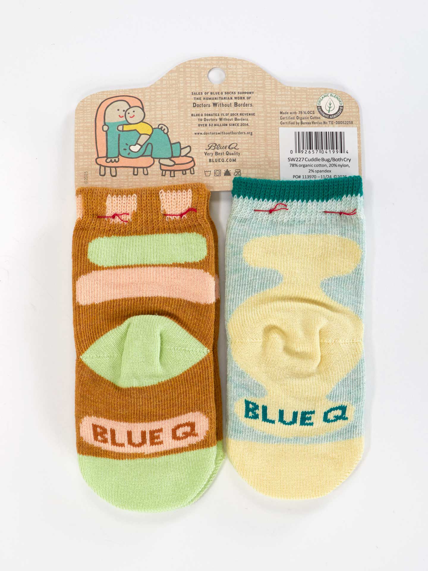 BLUQ Certified Cuddle Bug/I Bet I Can Make Us Both Cry Baby Socks