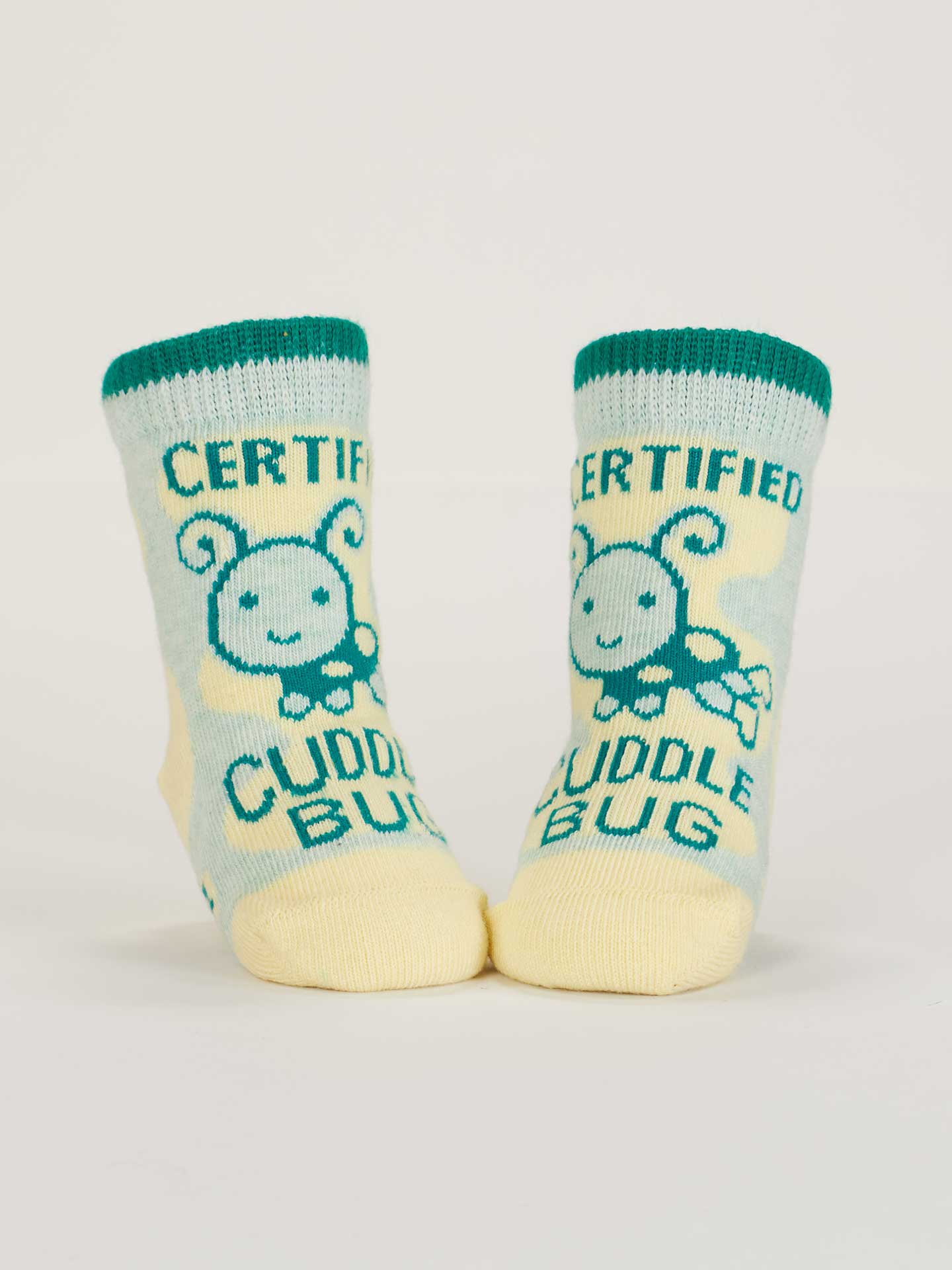 BLUQ Certified Cuddle Bug/I Bet I Can Make Us Both Cry Baby Socks