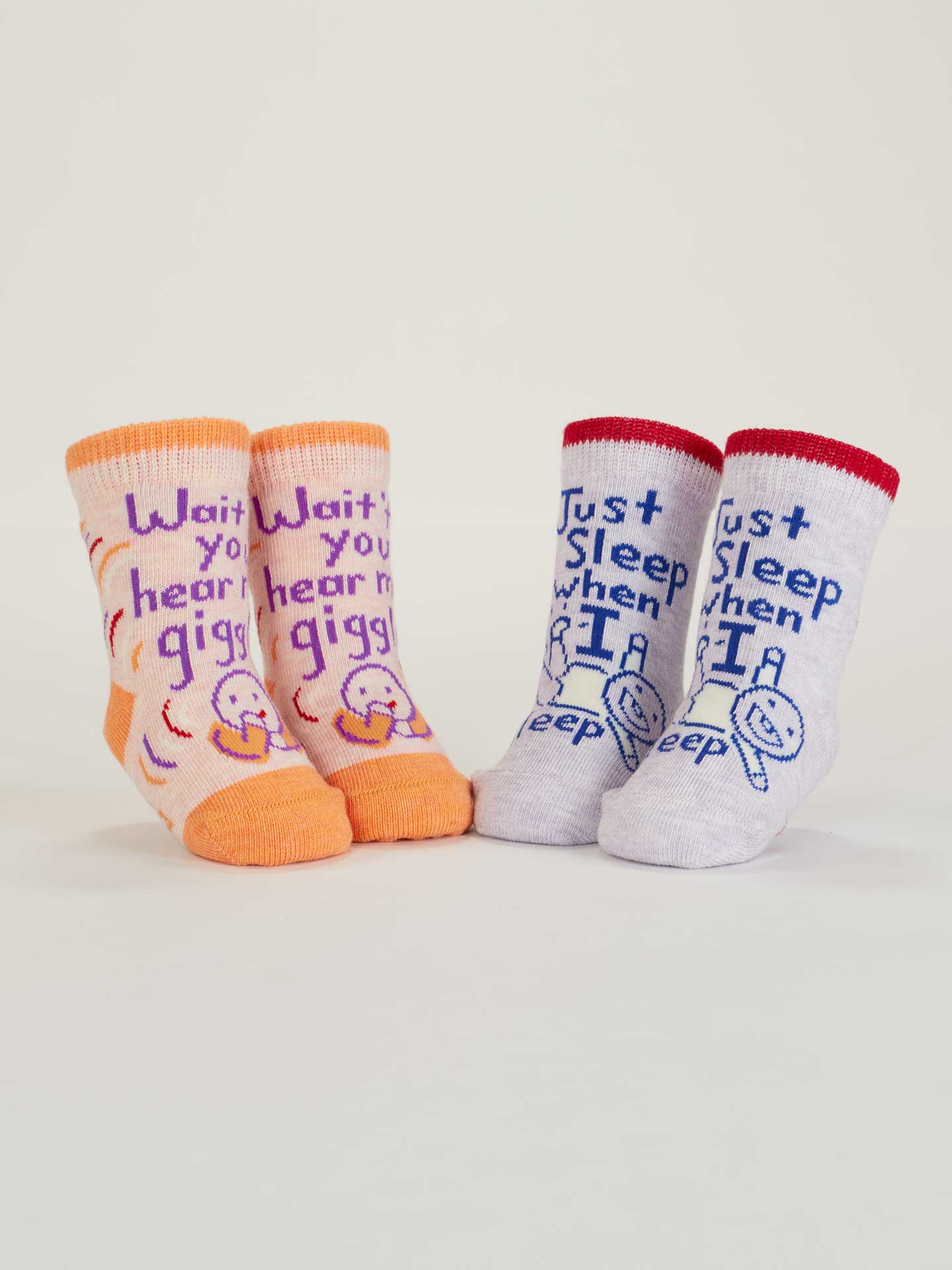 BLUQ Wait 'til You Hear Me Giggle./ Just Sleep When I Sleep. Lol. Baby Socks