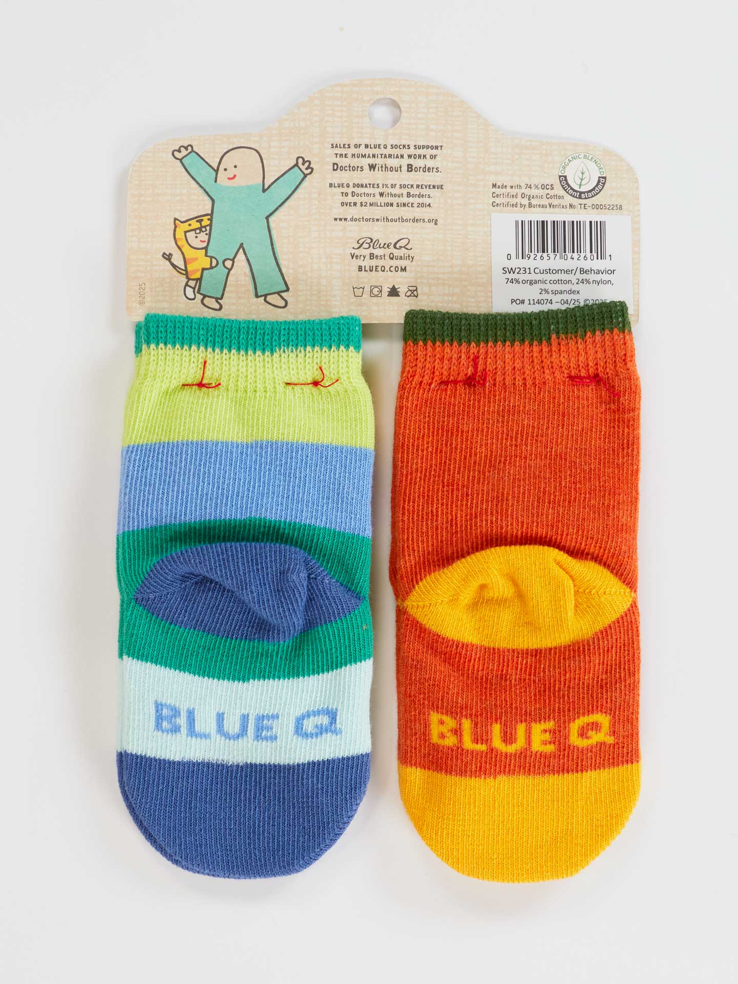 One Tough Customer/ Reflecting On My Behavior - 2 Pairs of Baby Socks