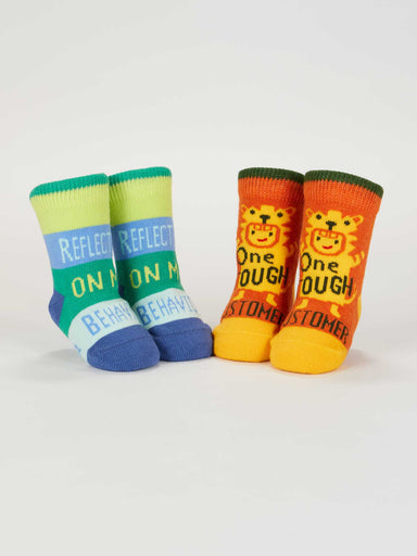 One Tough Customer/ Reflecting On My Behavior - 2 Pairs of Baby Socks