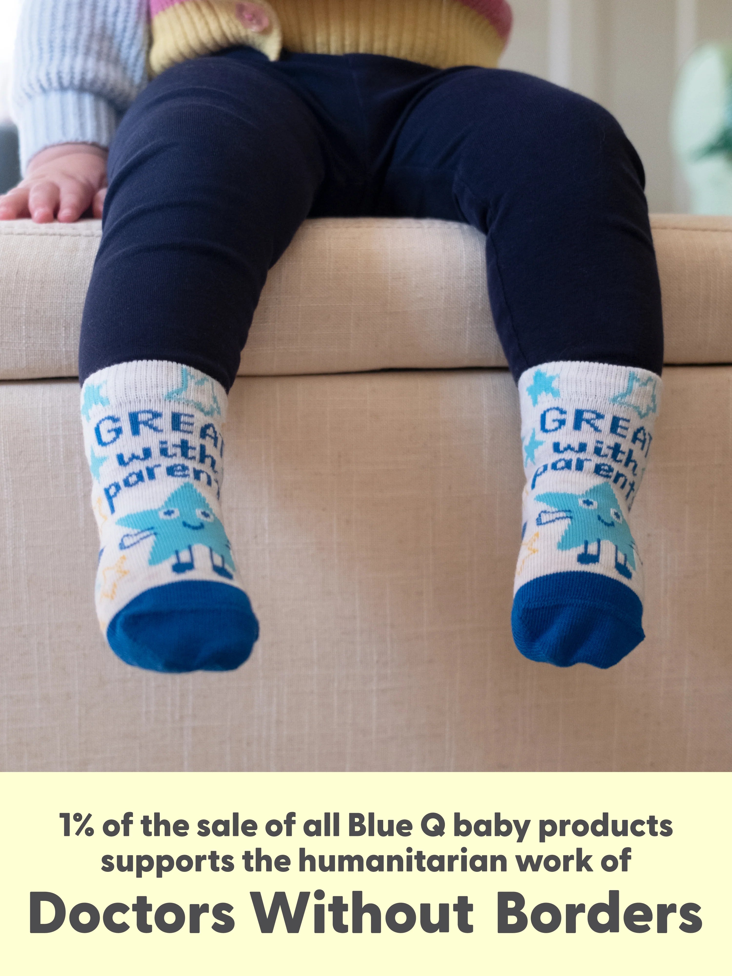 BLUQ Baby Socks - Great With Parents/ I'm Not Fussy You're Fussy
