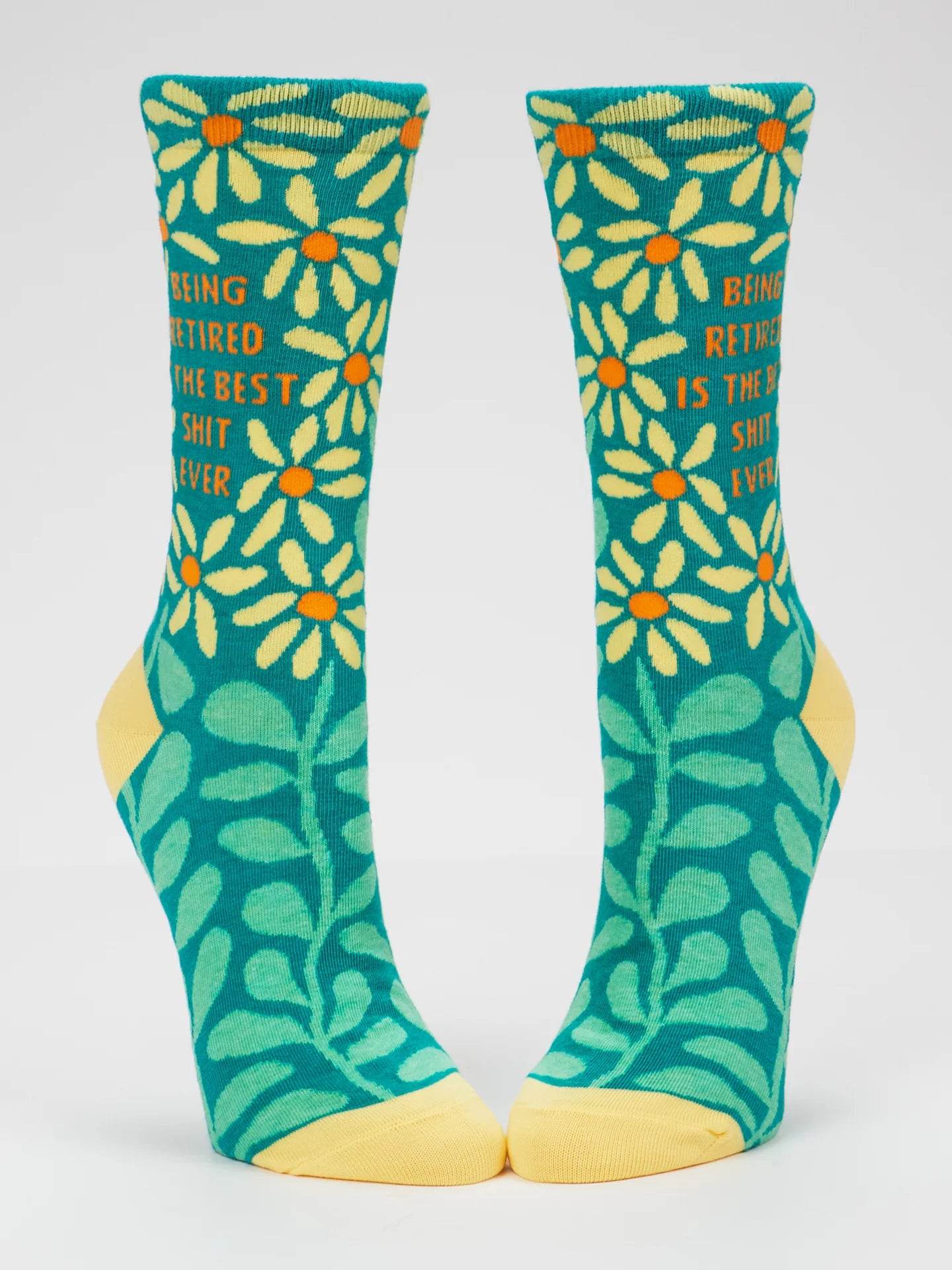 BLUQ Women's Crew Socks - Being Retired Is The Best Sh*t Ever