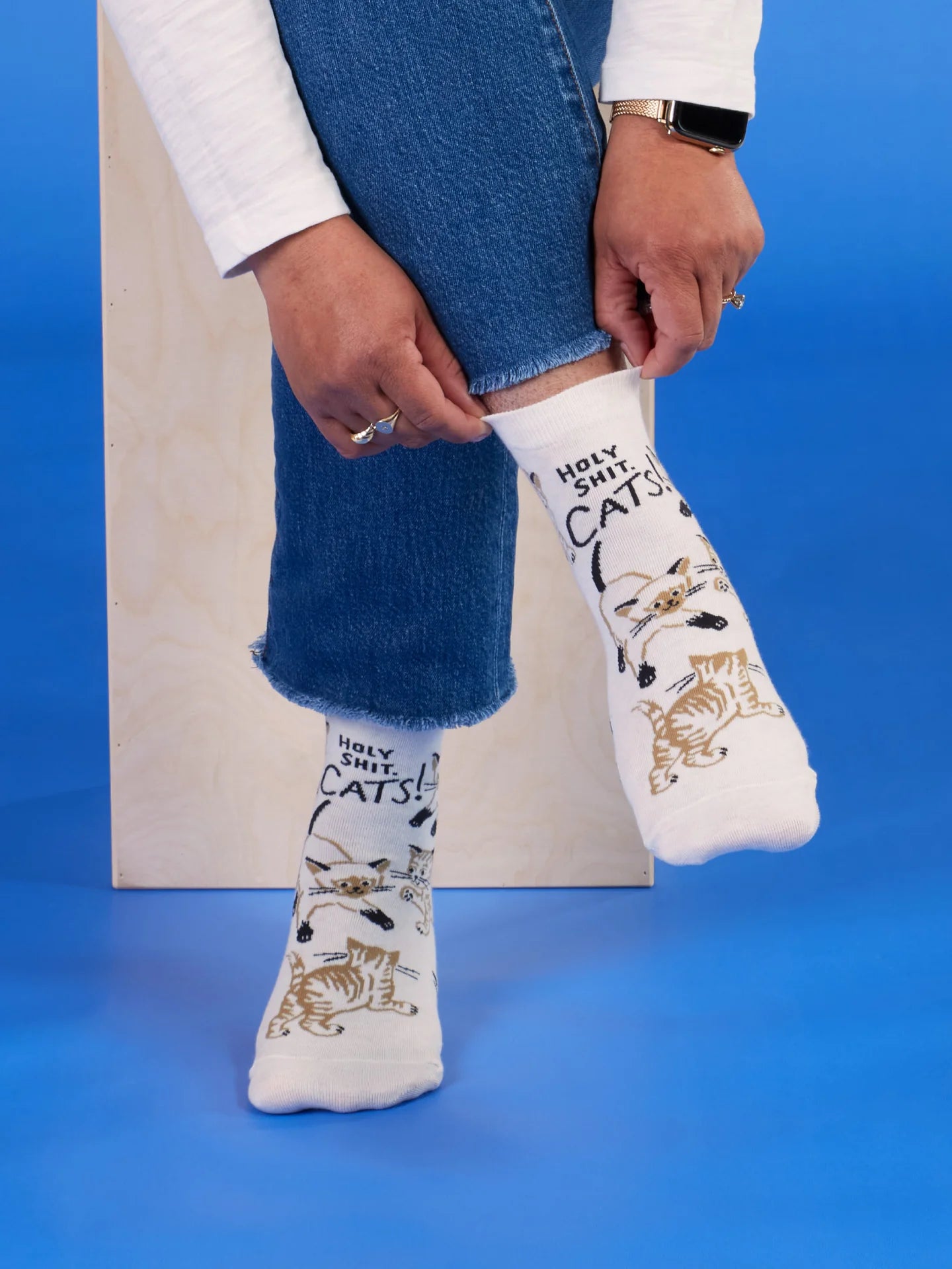 Holy Shit. Cats! Women's Ankle Socks