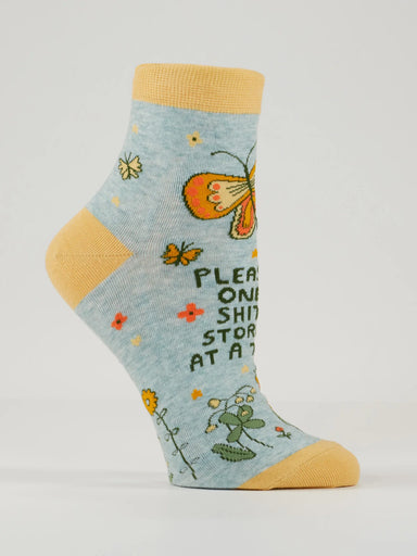 BLUQ Please, One Shitstorm At A Time Women's Ankle Socks