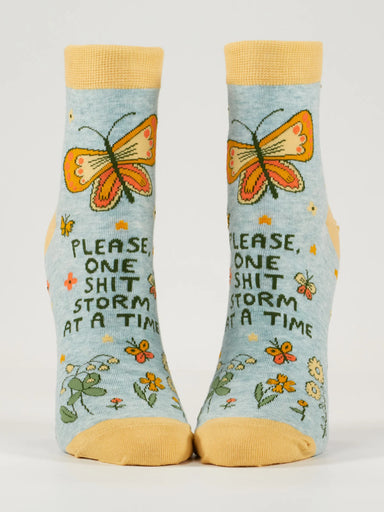 BLUQ Please, One Shitstorm At A Time Women's Ankle Socks