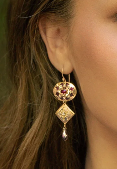 Holly Yashi Eugenie Earrings - Royal Purple    
