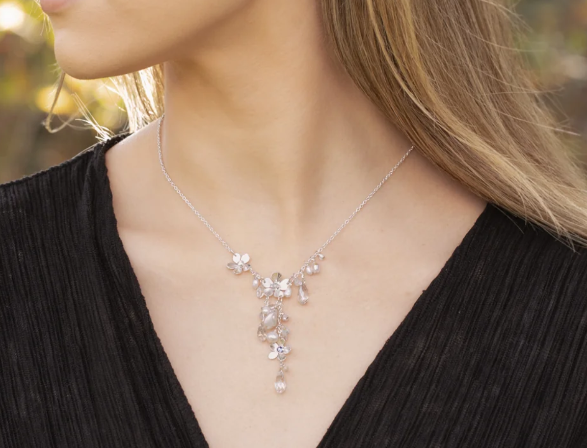 Holly Yashi Rafaela Necklace - Gold and White    